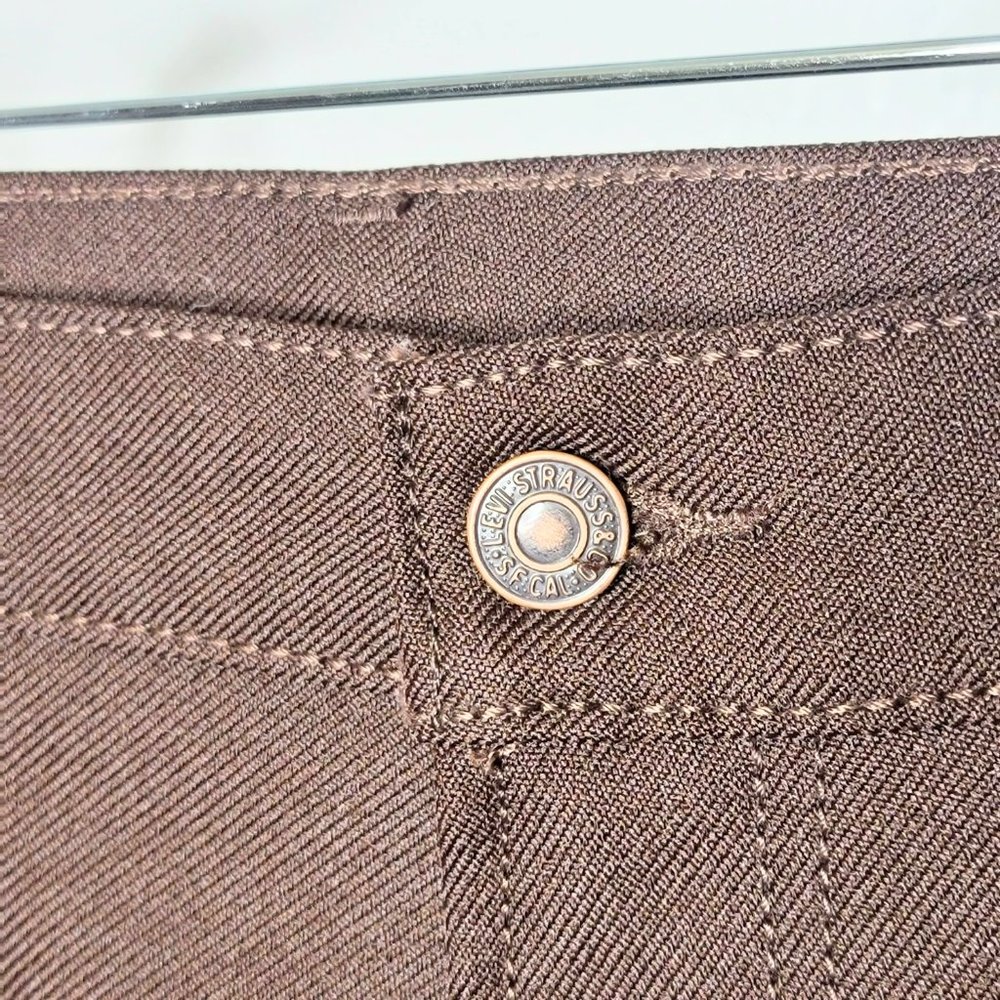 Levi's 517 Men's Vintage Y2K Brown Polyester Bootcut Pants Size 38 - Picture 3 of 10